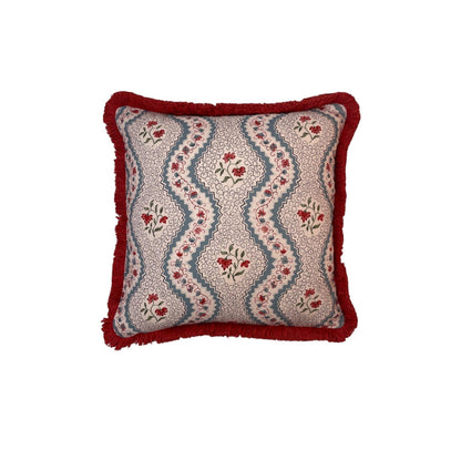 Alison Gee Amelie Blue & Red Cushion | Made to Measure