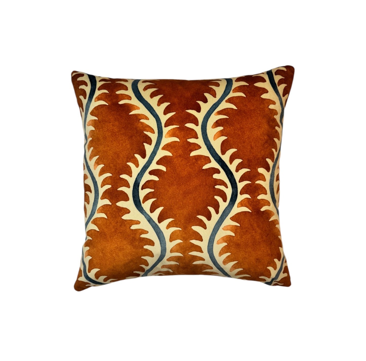 Linwood Helter Skelter Paprika Velvet Cushion