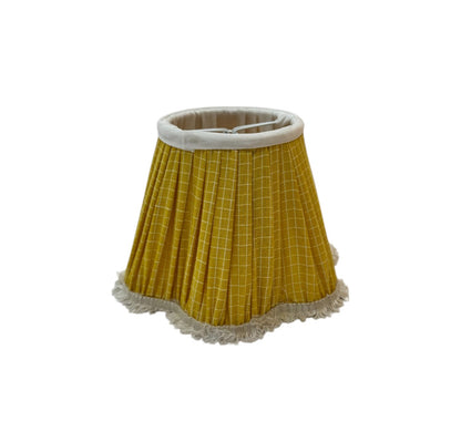 Yellow Check Scallop Candle Clip lampshade