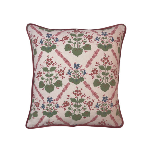 Charlotte Gaisford Elizabeth Red 18" Cushion