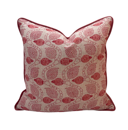 Colefax & Fowler Ashmead Red Cushion