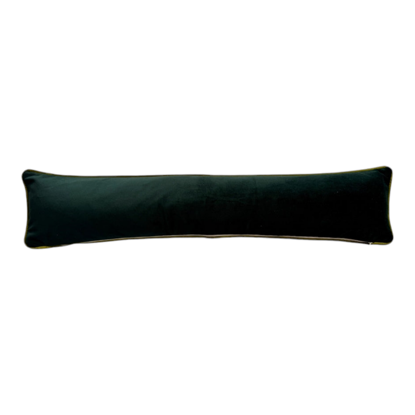 Green Geometric Velvet Draught Excluder