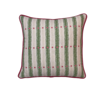 Charlotte Gaisford Zara Green Cushion | Made to Measure