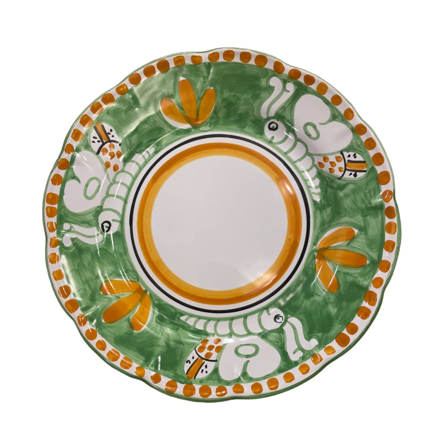 Hand Painted Zoo Plates - Green