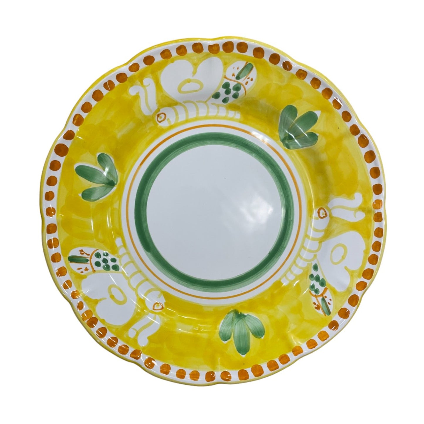 Hand Painted Zoo Plates - Yellow