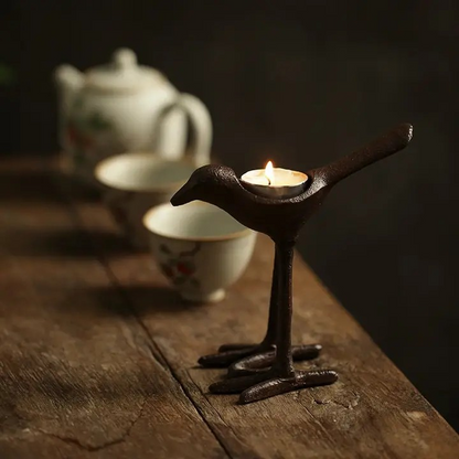 Cast Iron Bird Tealight Holder