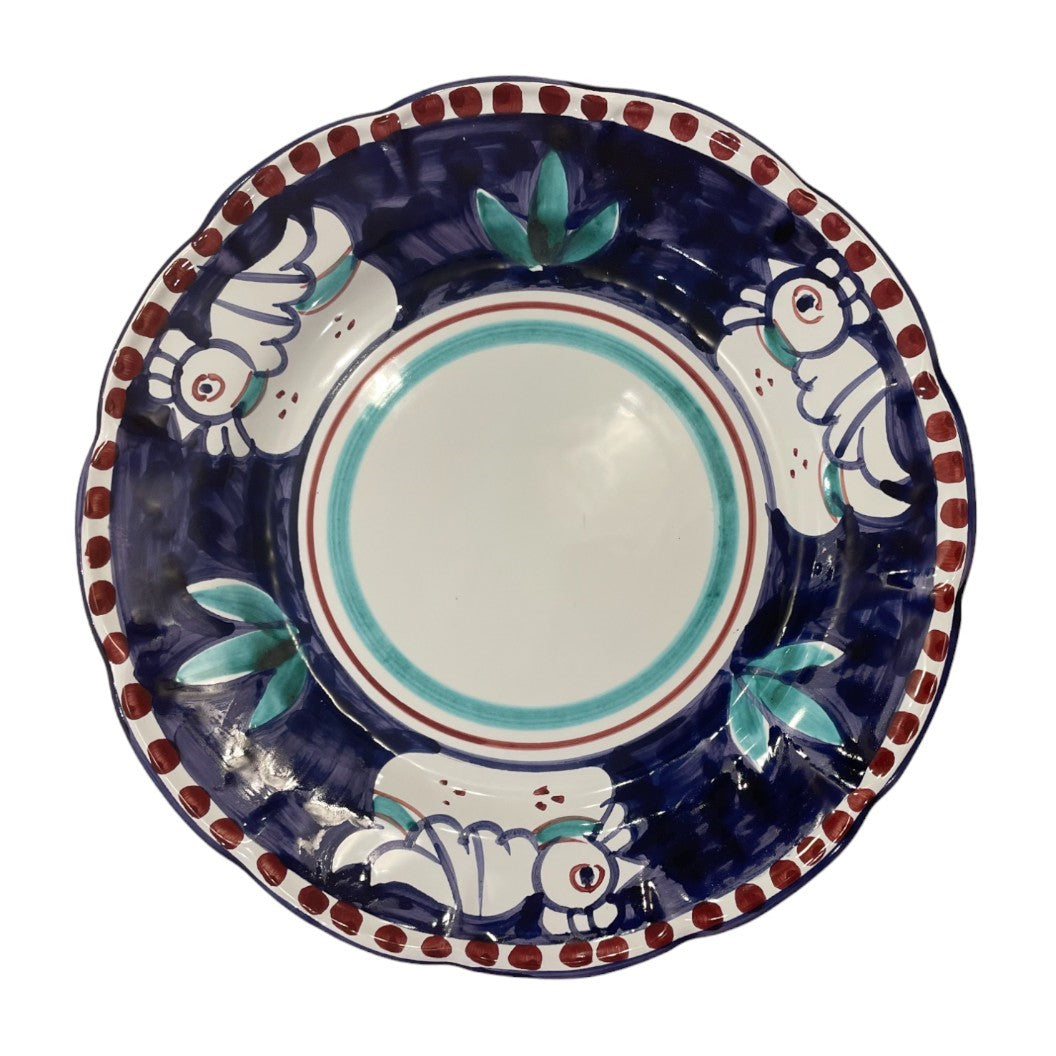 Hand Painted Zoo Plates - Navy