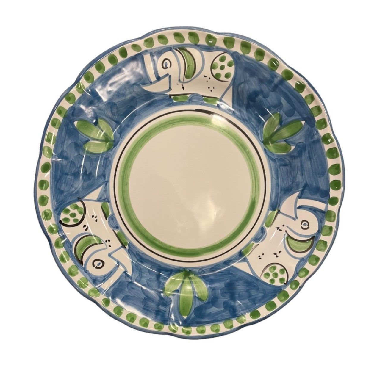 Hand Painted Zoo Plates - Blue