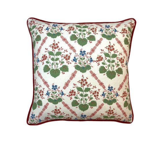 Charlotte Gaisford Elizabeth Red 20" Cushion