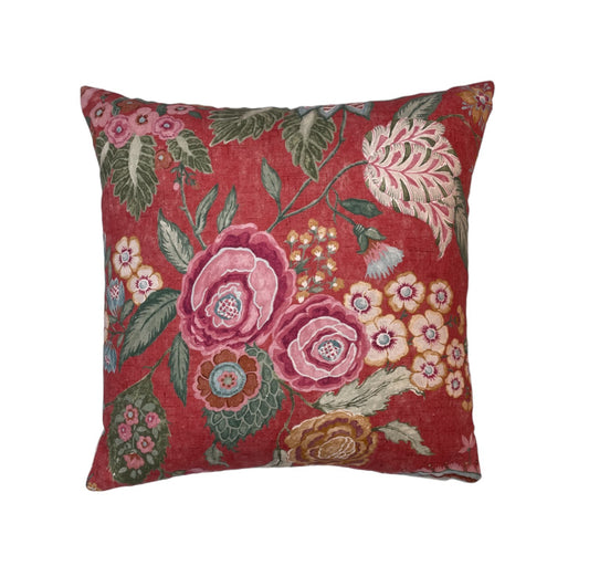 Colefax & Fowler Red Emmeline Cushion