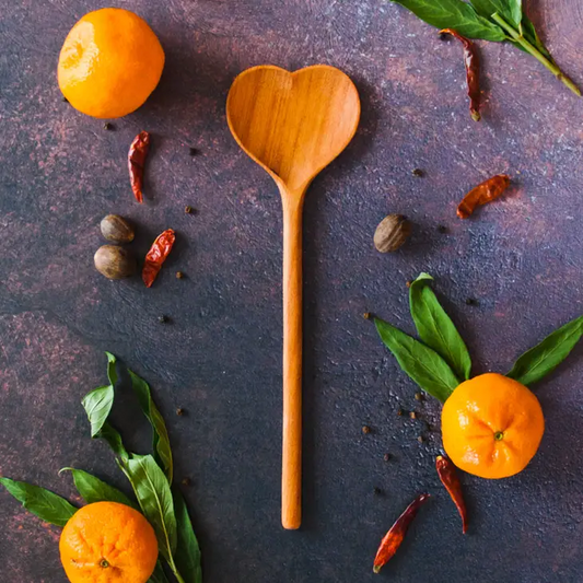 Heart Shaped Wooden Spoon