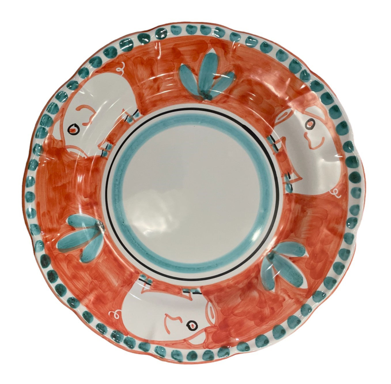 Hand Painted Zoo Plates - Peach