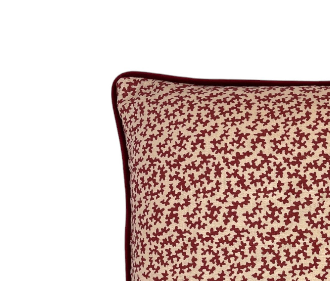 Sibyl Colefax Seaweed Red Cushion | Made to Measure