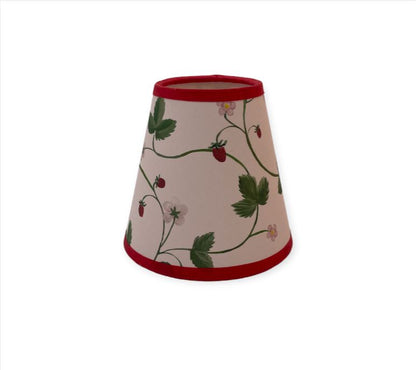 Wild Strawberries Red Trim Candle Clip Lampshade