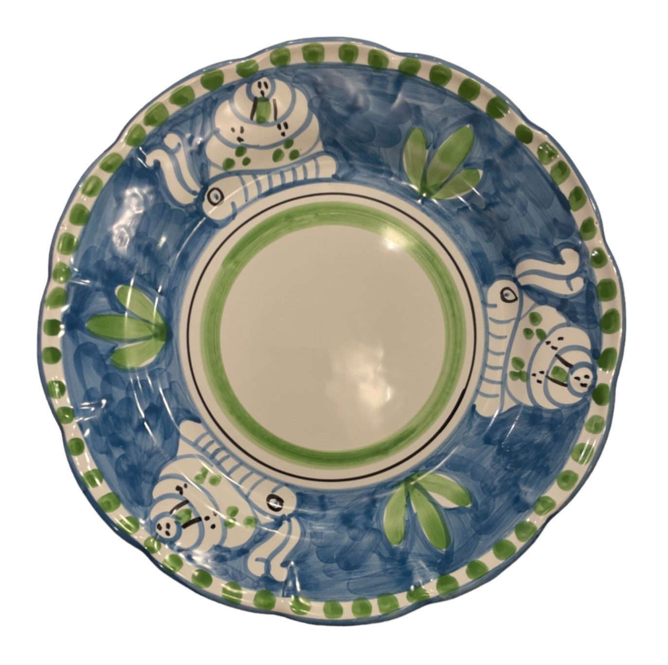 Hand Painted Zoo Plates - Blue