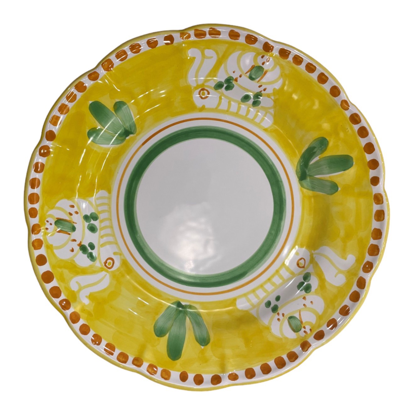 Hand Painted Zoo Plates - Yellow