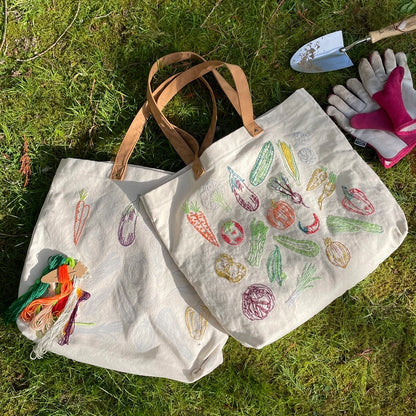 Stitch Your Vegetables Tote Bag