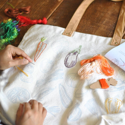 Stitch Your Vegetables Tote Bag