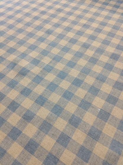 Washed Linen Check - Blue