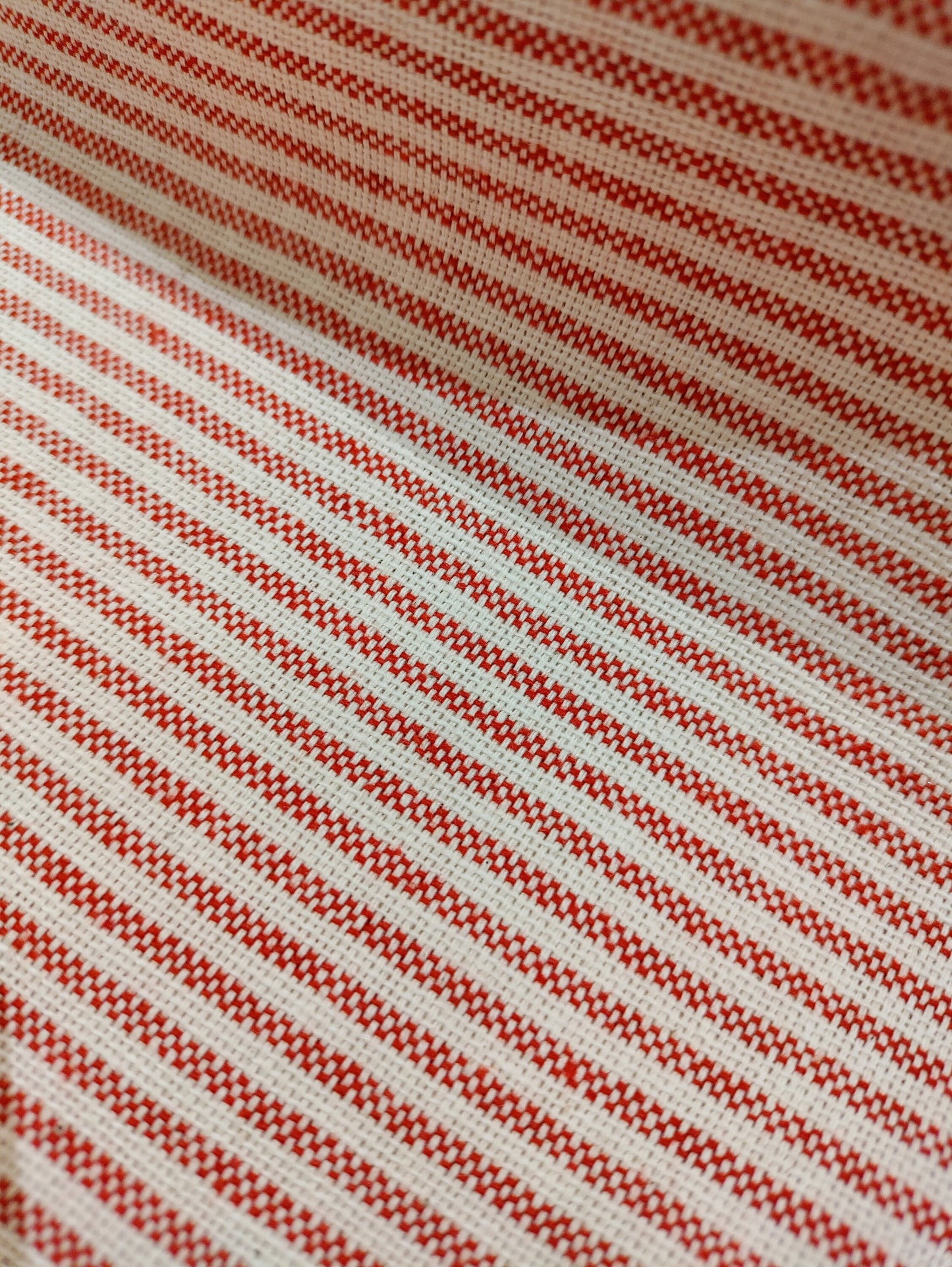 Ruby Red Pinstripe Ticking