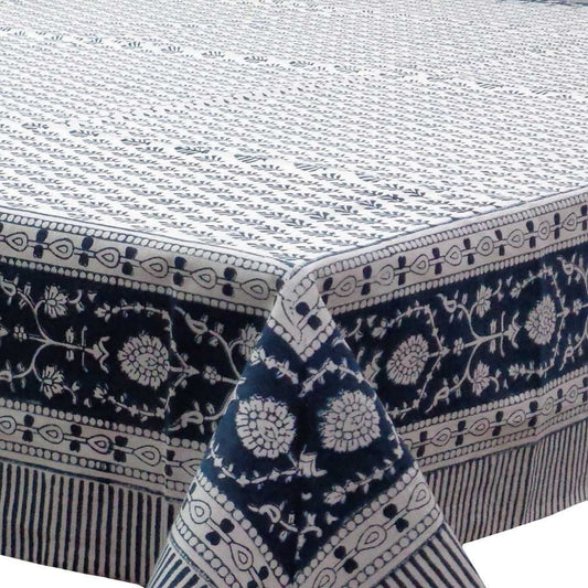 Neem Majolika Block Print Indian Tablecloth