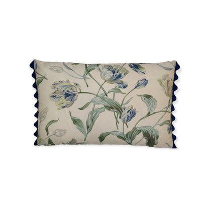 Colefax & Fowler Delft Tulip Ticking Rectangle Cushion