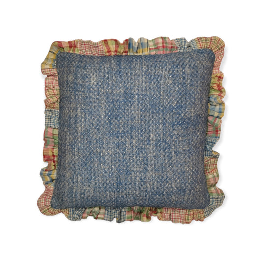 Fermoie Checked Frill Cushion